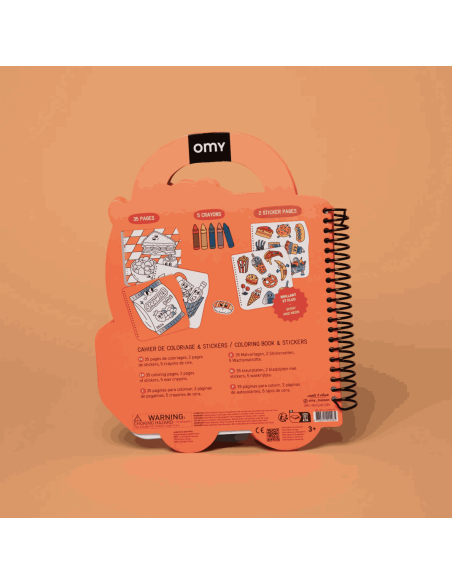 Super cahier de coloriages et stickers Yummy - Omy