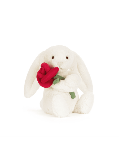 Peluche Bashful Lapin blanc et Rose (M) - Jellycat