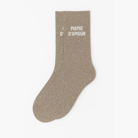 Chaussettes à paillettes Mamie d'Amour Beige 2