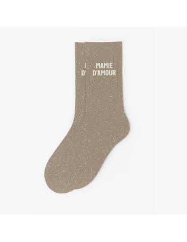 Chaussettes à paillettes Mamie d'Amour Beige
