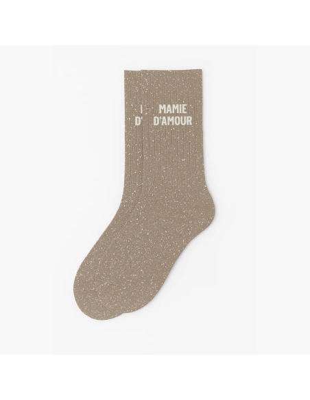 Chaussettes à paillettes Mamie d'Amour Beige