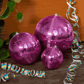Boule disco Rose 10 cm - Rex 2