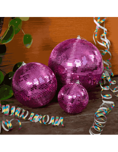 Boule disco Rose 10 cm - Rex