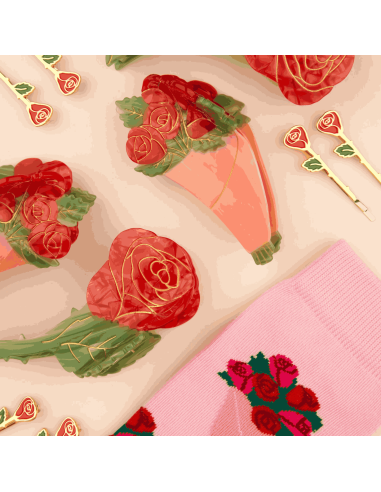 Pince à cheveux Rose - Coucou Suzette