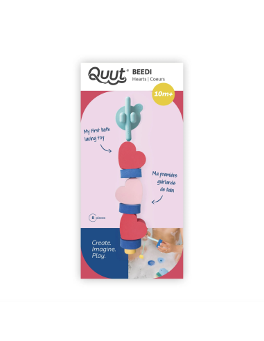 Jouet de bain perles Coeurs - Quut