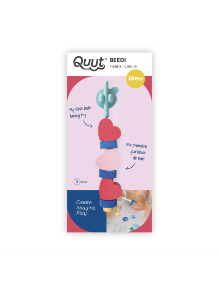 Jouet de bain perles Coeurs - Quut