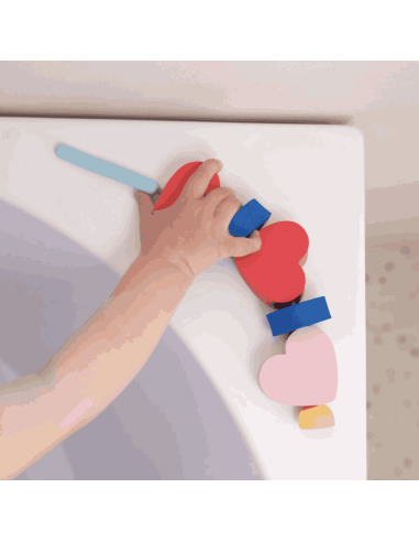 Jouet de bain perles Coeurs - Quut