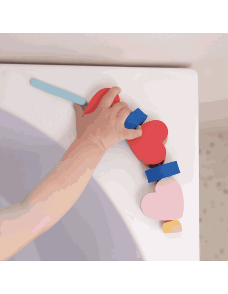 Jouet de bain perles Coeurs - Quut