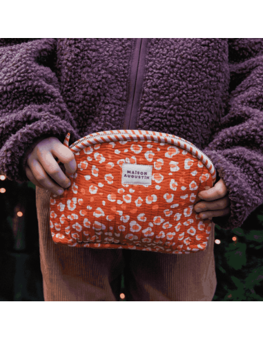 Trousse maquillage Graou camel - Maison Augustin