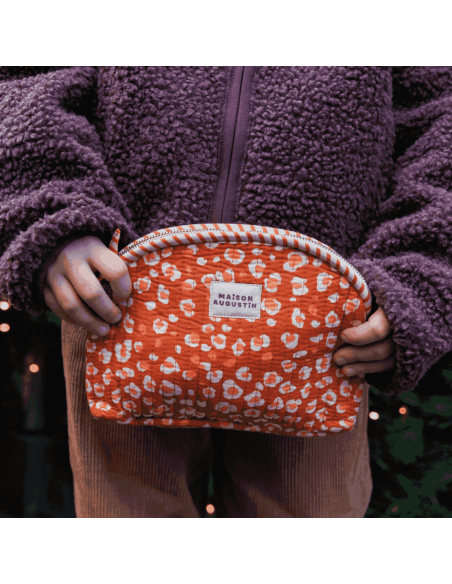 Trousse maquillage Graou camel - Maison Augustin