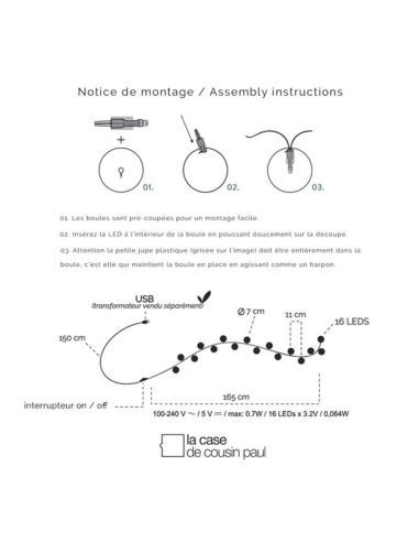 Coffret guirlande lumineuse Aube - La Case de...