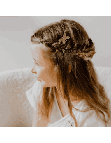 Duo de barrettes papillons dorés - Les Petites...