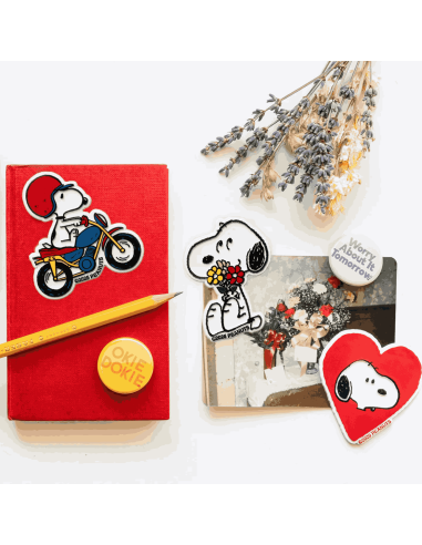 Magnet Snoopy fleurs