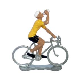Figurine cycliste Buveur Maillot Jaune - Bernard & Eddy