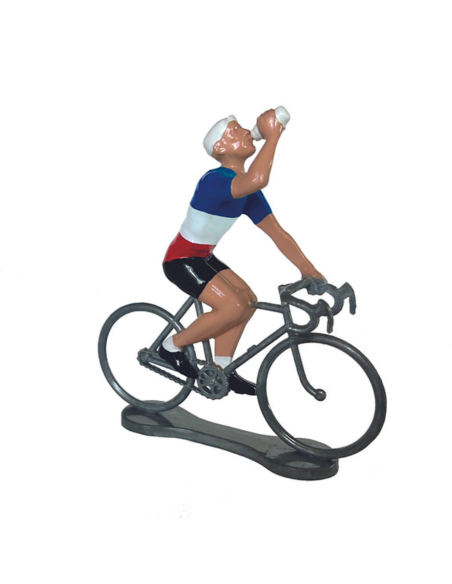 Figurine cycliste Buveur Champion de France - Bernard & Eddy