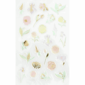 25 autocollants gel Fleurs - Rico Design