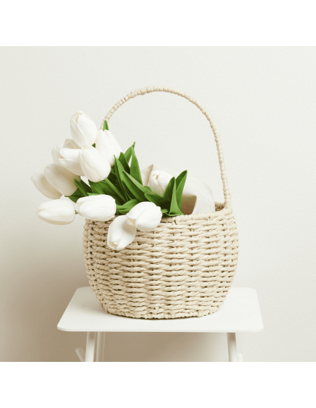 Bouquet de 7 tulipes blanches - Rico Design