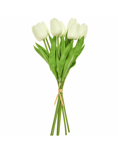 Bouquet de 7 tulipes blanches - Rico Design