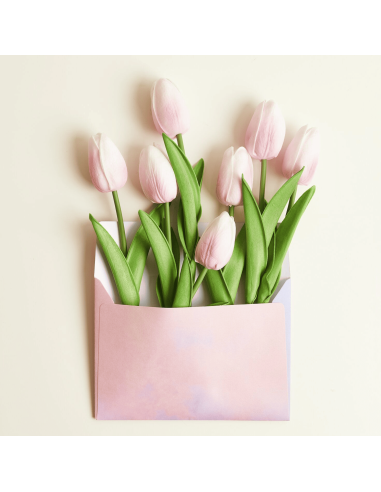 Bouquet de 7 tulipes roses - Rico Design