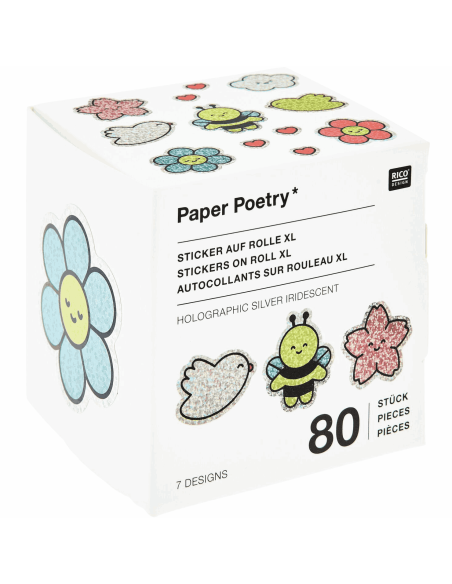 80 autocollants Fleurs Chingu - Rico Design