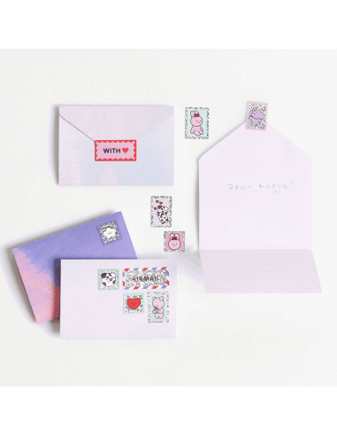 80 mini autocollants Timbres Chingu - Rico Design