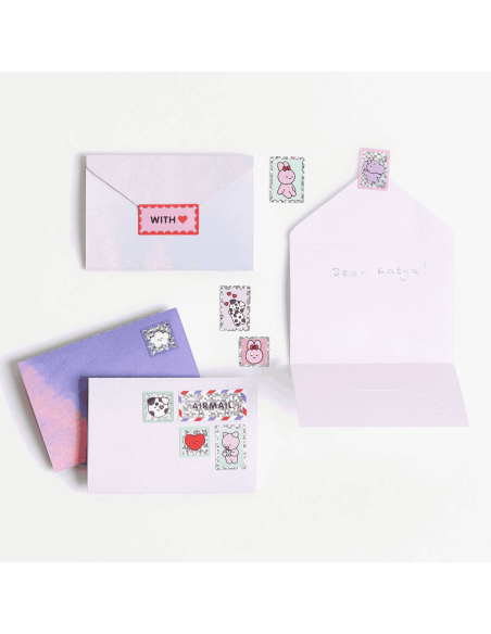 80 mini autocollants Timbres Chingu - Rico Design