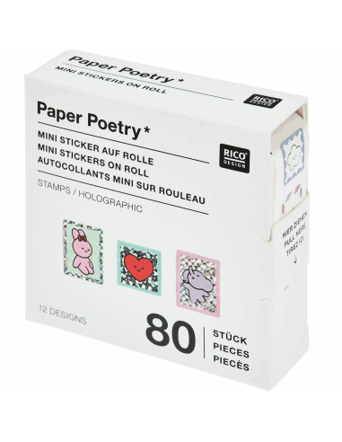 80 mini autocollants Timbres Chingu - Rico Design