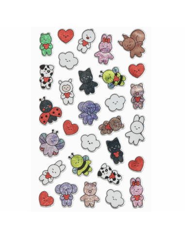 Autocollants gel animaux Chingu - Rico Design