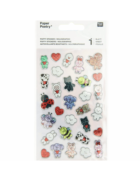 Autocollants gel animaux Chingu - Rico Design