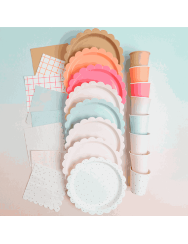 8 gobelets en carton Rose - Rico Design