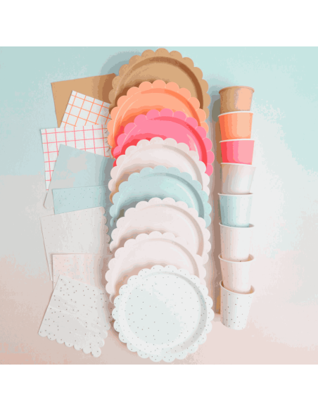 8 gobelets en carton Rose - Rico Design