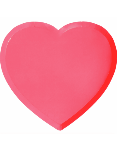 8 assiettes en carton coeur - Rico Design