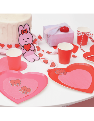 8 assiettes en carton coeur - Rico Design
