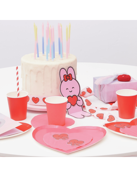 8 assiettes en carton coeur - Rico Design