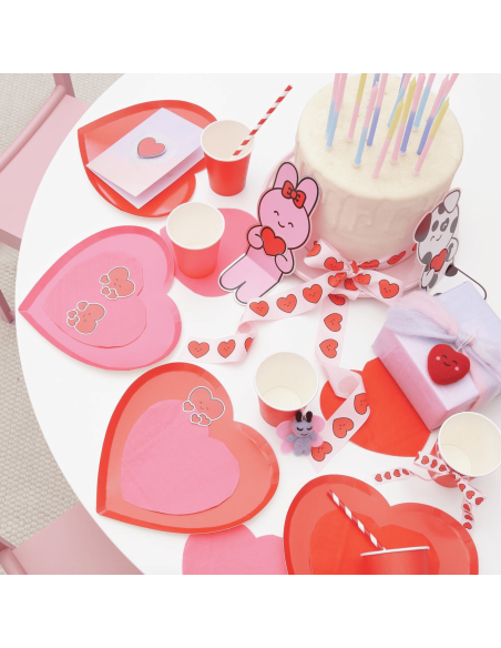 8 assiettes en carton coeur - Rico Design