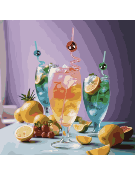 Paille boule à Facettes