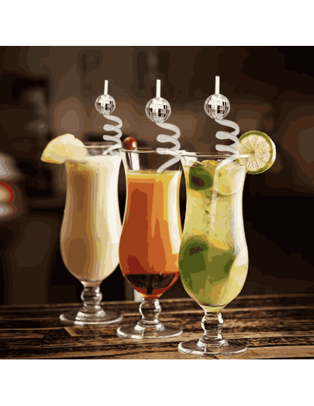 Paille boule à Facettes