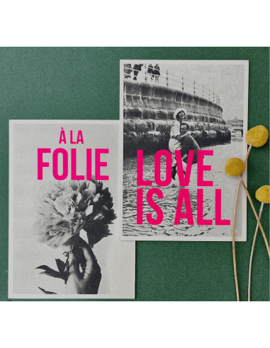 Affiche vintage XL "Love is all" - Atelier Kencre
