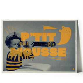 Carte vintage "P'tit Mousse" - Atelier Kencre