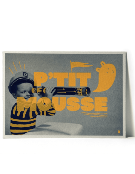 Carte vintage "P'tit Mousse" - Atelier Kencre