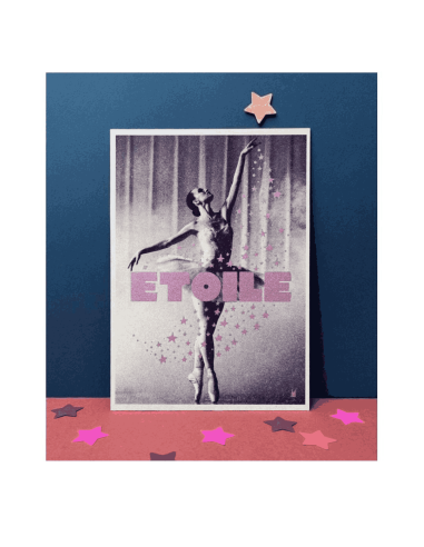 Carte vintage "Etoile" - Atelier Kencre