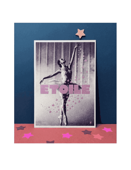 Carte vintage "Etoile" - Atelier Kencre