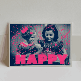 Carte vintage "Happy" - Atelier Kencre