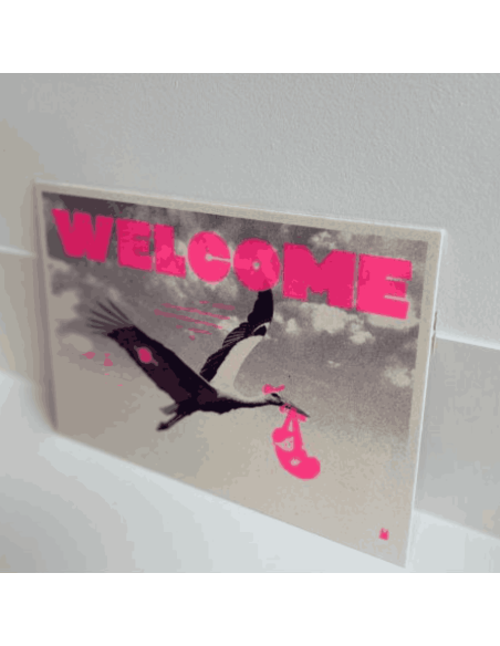 Carte vintage "Welcome" - Atelier Kencre