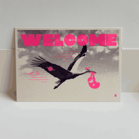 Carte vintage "Welcome" - Atelier Kencre