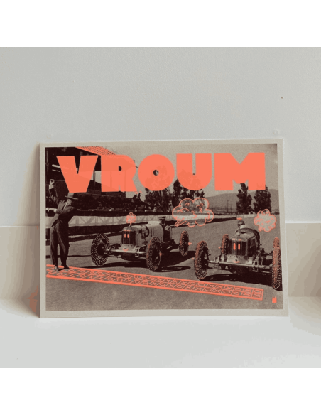 Carte vintage "Vroum" - Atelier Kencre