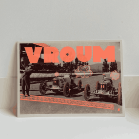 Carte vintage "Vroum" - Atelier Kencre