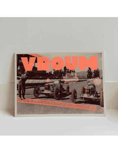 Carte vintage "Vroum" - Atelier Kencre