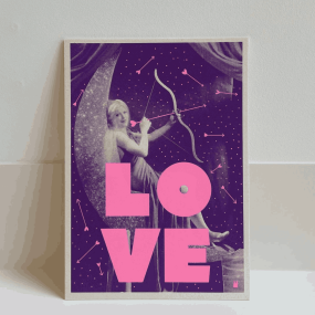 Carte vintage "Love" - Atelier Kencre