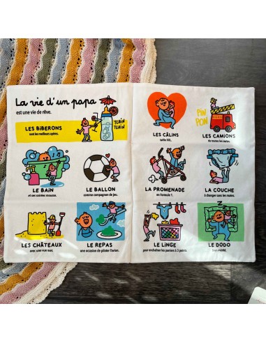 Livre d'éveil à froisser "Papa heureux" -...